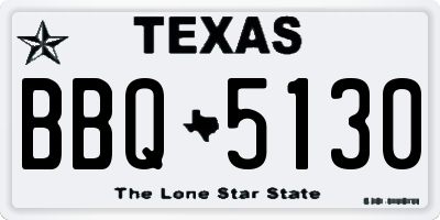 TX license plate BBQ5130