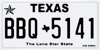 TX license plate BBQ5141