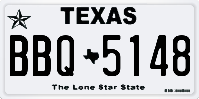 TX license plate BBQ5148
