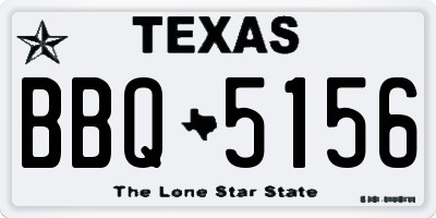 TX license plate BBQ5156