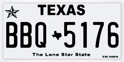 TX license plate BBQ5176