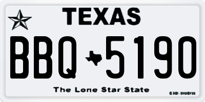TX license plate BBQ5190