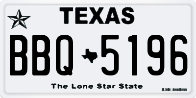 TX license plate BBQ5196