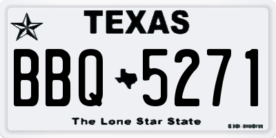 TX license plate BBQ5271
