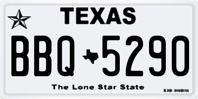 TX license plate BBQ5290