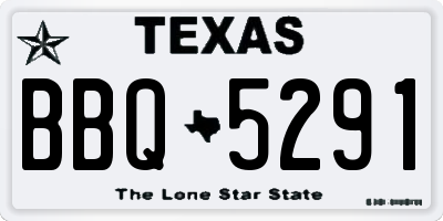 TX license plate BBQ5291
