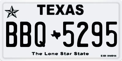 TX license plate BBQ5295