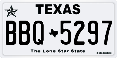 TX license plate BBQ5297