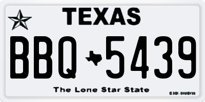 TX license plate BBQ5439