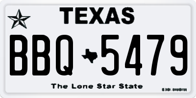 TX license plate BBQ5479