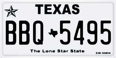 TX license plate BBQ5495