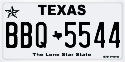TX license plate BBQ5544