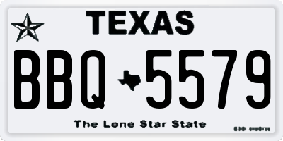 TX license plate BBQ5579