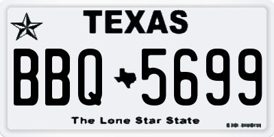 TX license plate BBQ5699