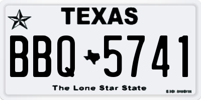 TX license plate BBQ5741