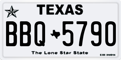 TX license plate BBQ5790