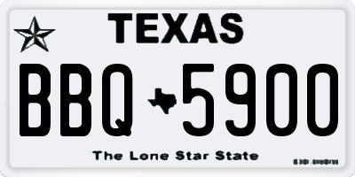 TX license plate BBQ5900