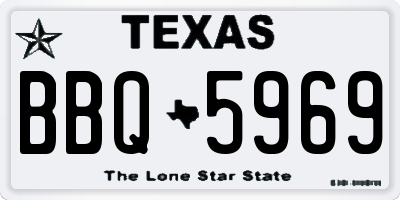 TX license plate BBQ5969