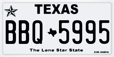 TX license plate BBQ5995