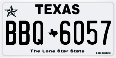 TX license plate BBQ6057