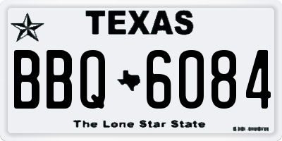 TX license plate BBQ6084