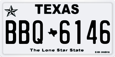 TX license plate BBQ6146