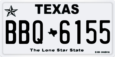 TX license plate BBQ6155
