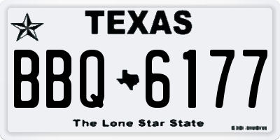 TX license plate BBQ6177