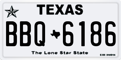 TX license plate BBQ6186