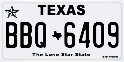 TX license plate BBQ6409