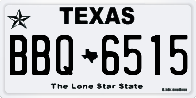 TX license plate BBQ6515