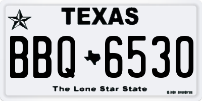 TX license plate BBQ6530