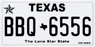 TX license plate BBQ6556