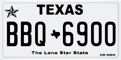 TX license plate BBQ6900