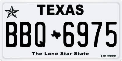 TX license plate BBQ6975