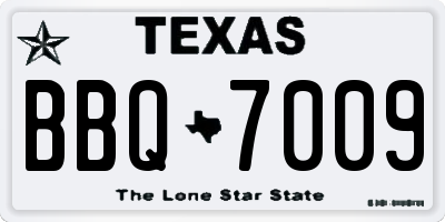 TX license plate BBQ7009