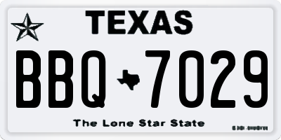 TX license plate BBQ7029