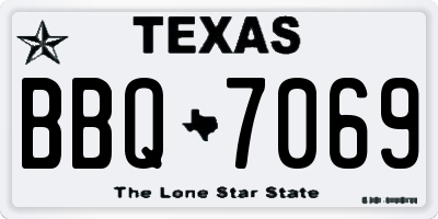 TX license plate BBQ7069