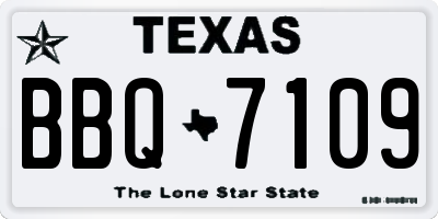 TX license plate BBQ7109