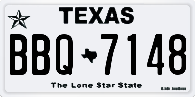 TX license plate BBQ7148