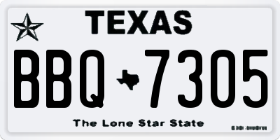 TX license plate BBQ7305