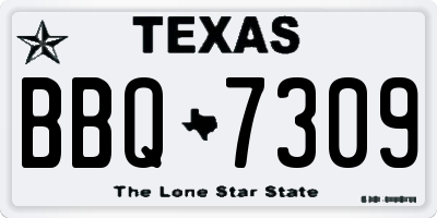 TX license plate BBQ7309