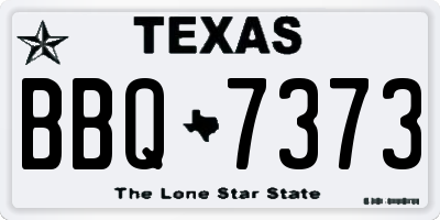 TX license plate BBQ7373