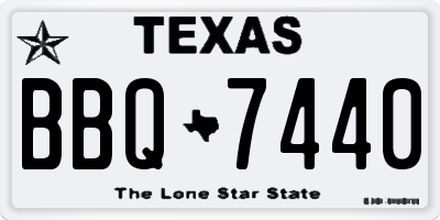 TX license plate BBQ7440