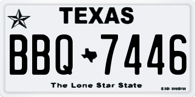 TX license plate BBQ7446
