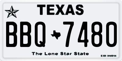 TX license plate BBQ7480