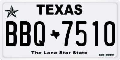 TX license plate BBQ7510