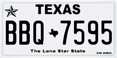 TX license plate BBQ7595