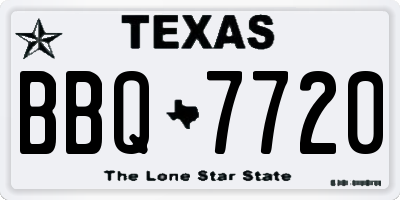 TX license plate BBQ7720