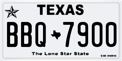 TX license plate BBQ7900